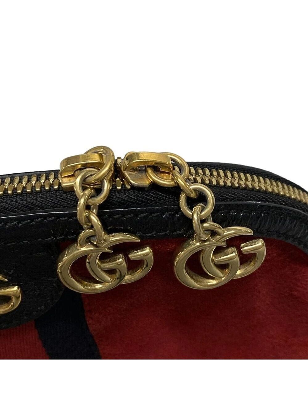 Authentic GUCCI Ophidia Suede Patent Leather Canvas Shoulder Bag br484-120725 - Picture 10 of 16